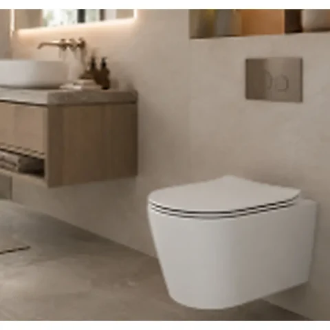 Wall-hung toilet
Flushing system : Washdown
UF seat cover
P-trap : 180mm roughing-in